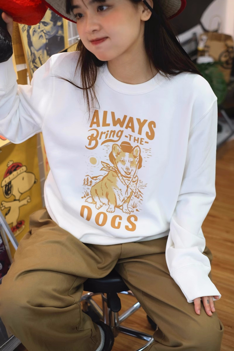 2023 new casual Dongdaemun fleece 250g / large sweatshirt round neck autumn and winter sweatshirt for women plus fleece