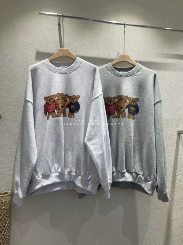  new Dongdaemun fleece 250g / large sweatshirt round neck autumn and winter sweatshirt for women with fleece