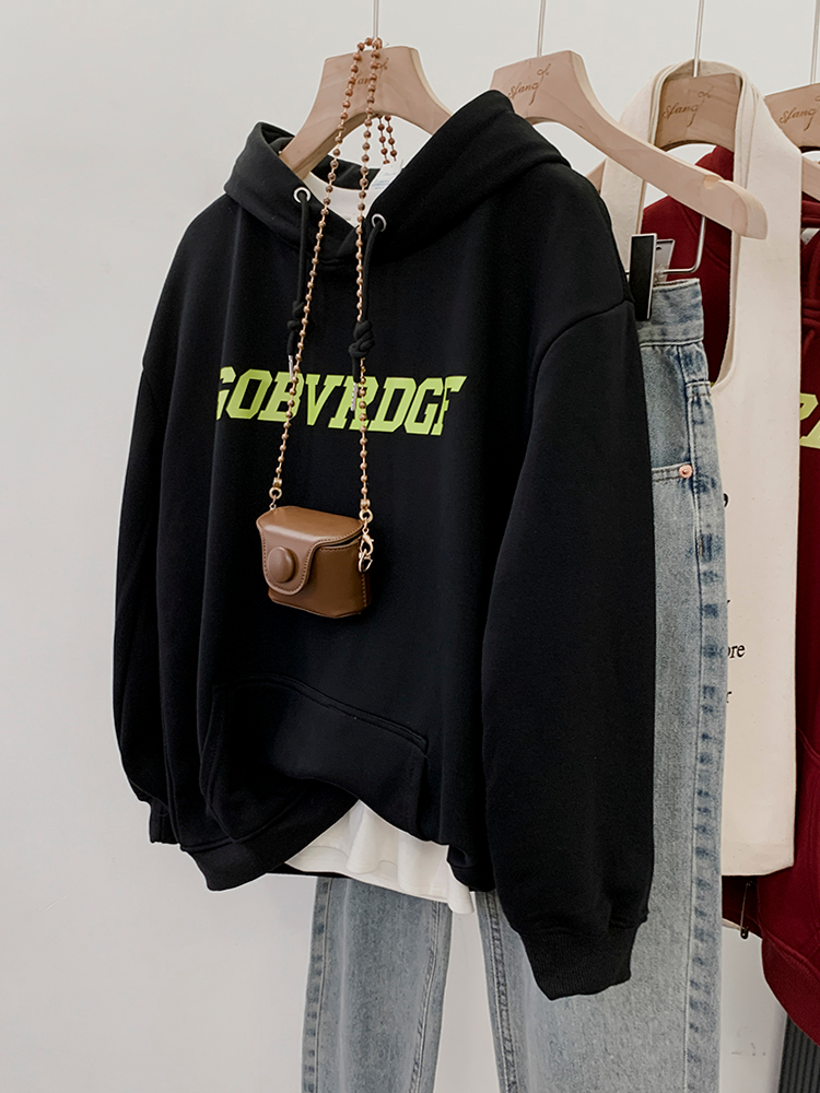 2023 new casual fleece 250g / sweatshirt hooded autumn and winter sweatshirt for women with fleece