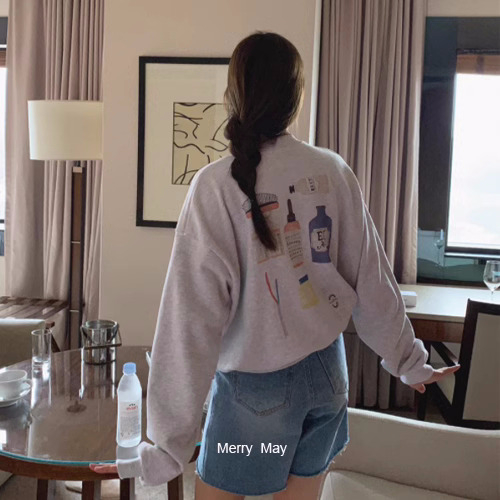 2023 New Casual Dongdaemun Plush Velvet 250g / Large David's Round Neck Autumn and Winter Sweatshirt Women's Plush