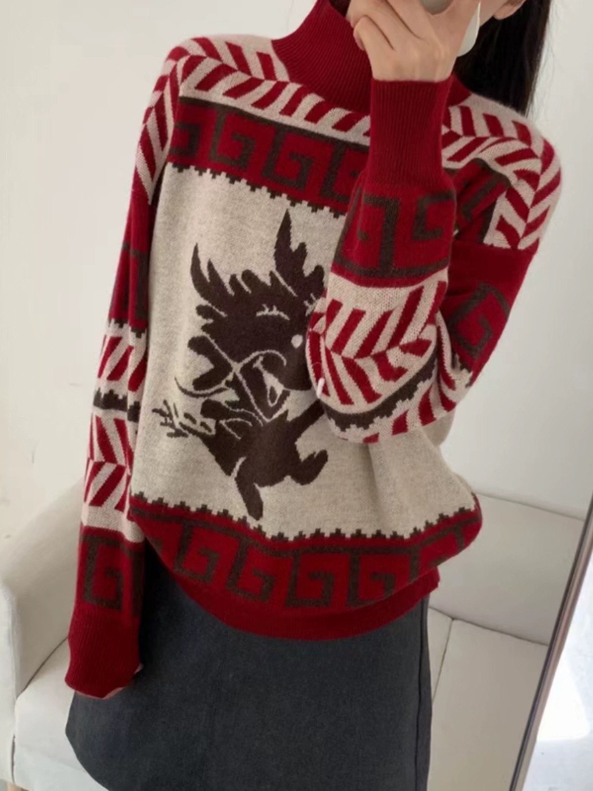 Sweater Factory Autumn and Winter New Korean Style Fawn Sweater Women's Pullover Internet Celebrity Loose Lazy Style Thickened Hong Kong Style