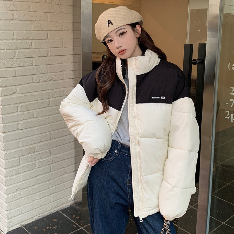 首發實拍新款羽絨棉服女冬短款韓版小棉衣寬鬆棉襖麵包服學生外套