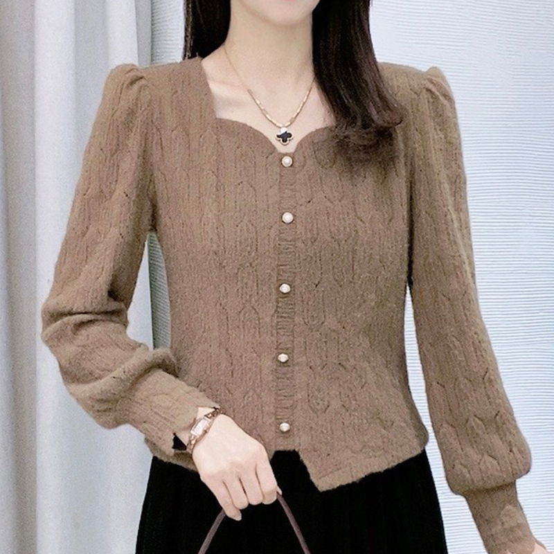 Quality Inspection Official Picture Unique and chic knitted sweater for women, autumn and winter popular new style, small, beautiful and temperamental top