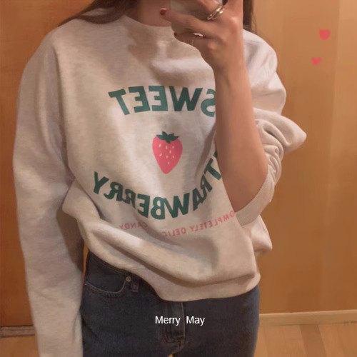 2023 New Casual Dongdaemun Plush Velvet 250g / Large David's Round Neck Autumn and Winter Sweatshirt Women's Plush