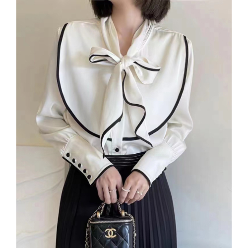 Korean collared ladylike shirt  new autumn design niche loose anti-wrinkle top