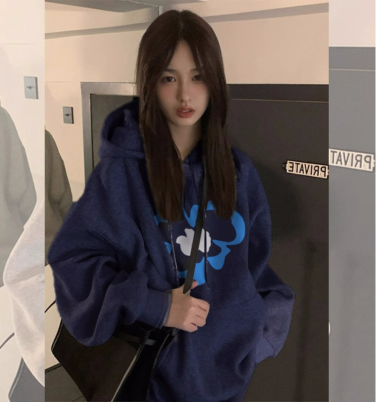 2023 new casual Dongdaemun fleece 250g / large sweatshirt hooded autumn and winter sweatshirt for women with fleece