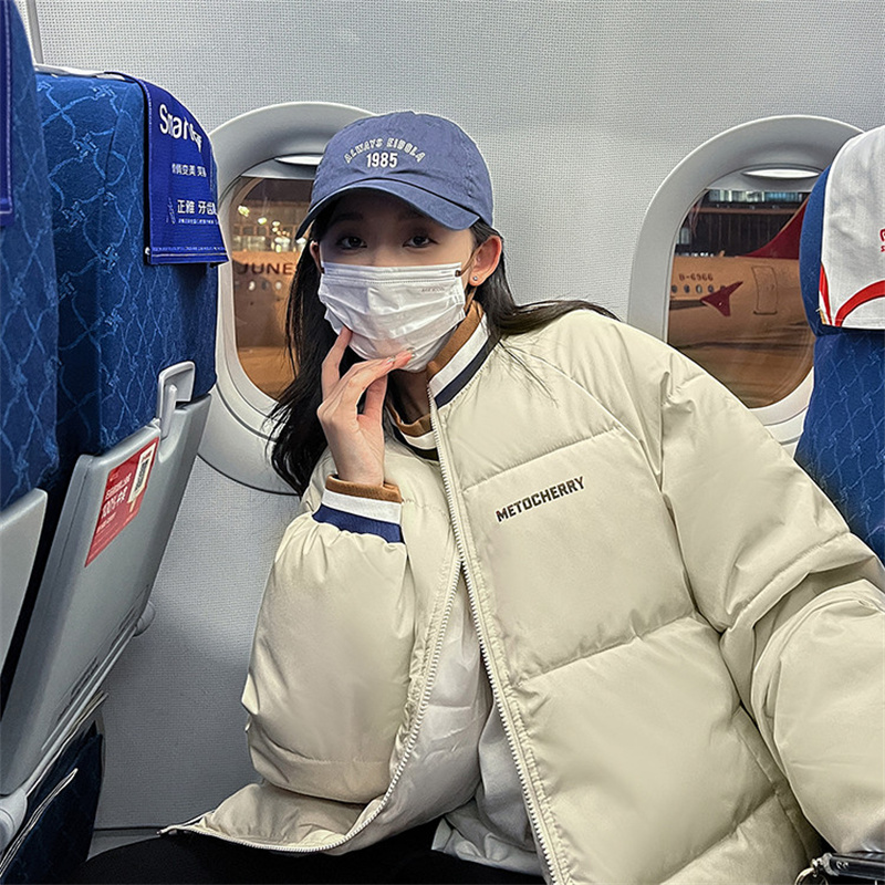 實拍棉服女新款冬季麵包服ins潮超火加厚韓版外套學生棒球服棉衣