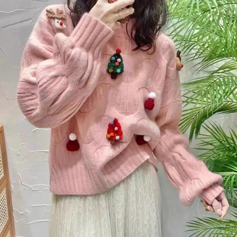 本命年新年紅色毛衣女裝秋冬季2023新款聖誕節穿搭內搭上衣小個子