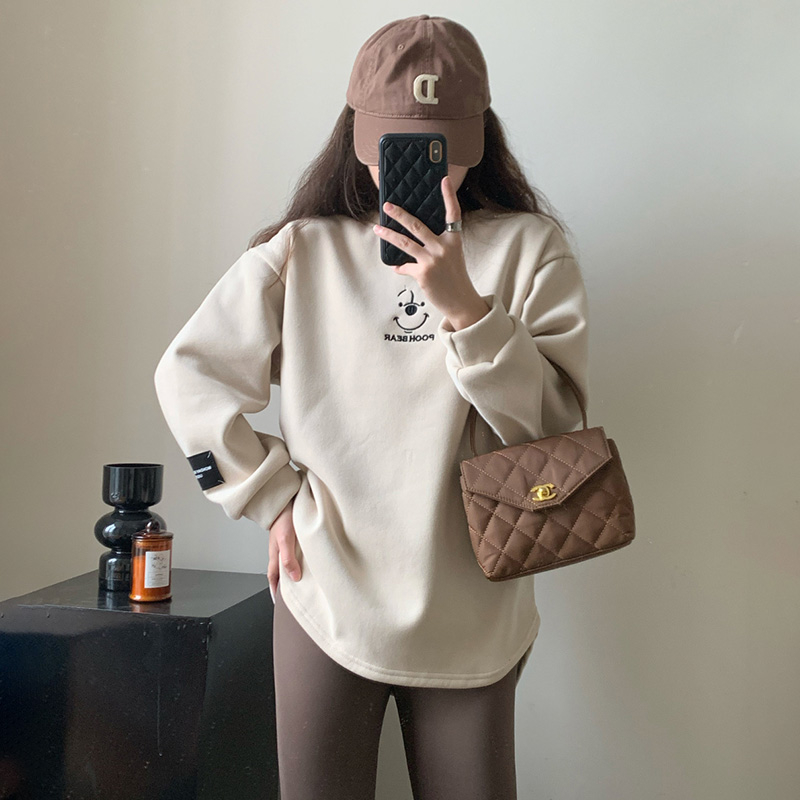 中長款打底衫女卡通衛衣寬鬆 印花/純色