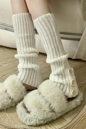 实拍 堆堆袜套秋冬针织腿套美拉德穿搭辣妹护腿保暖中筒袜女