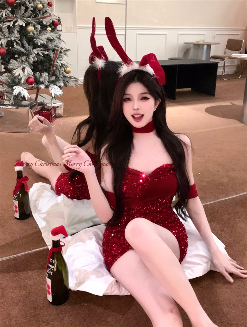 實拍純欲風連衣裙女裝甜辣妹氛圍套裝短裙子性感紅色衣服秋冬