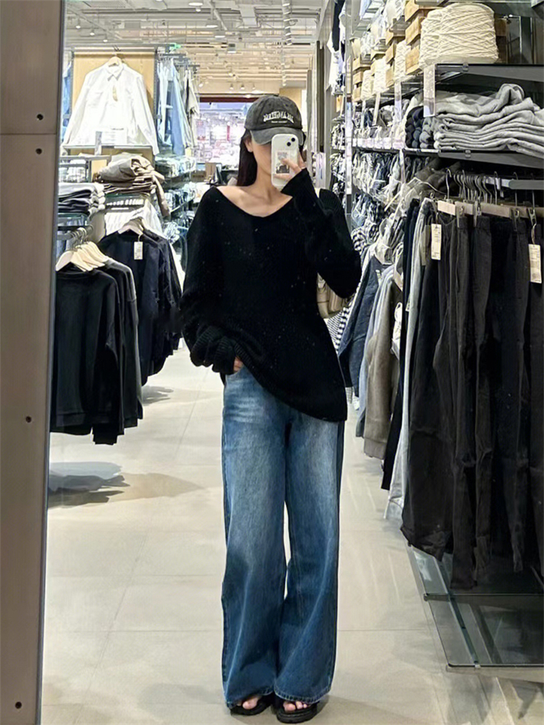 v領毛衣女秋冬季2024新款軟糯加厚高級感內搭打底上衣設計感小眾