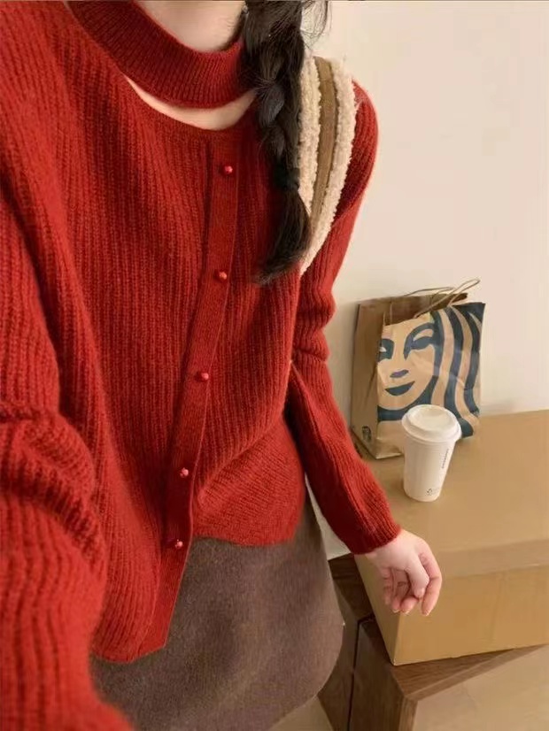 BB·韓款·簡甜美溫婉可人針織衫韓版小貴氣秋冬款通勤學生鹽系穿搭