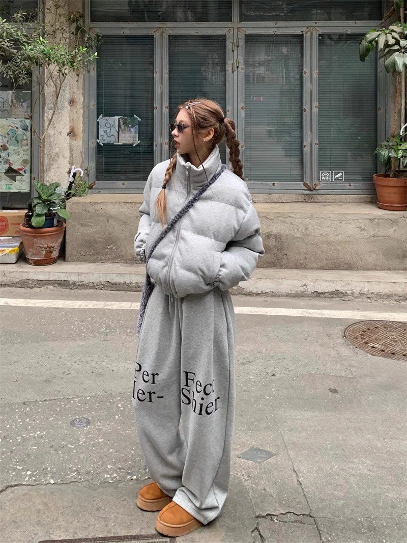 195 Daxi American Retro Short Cotton Jacket Women Winter Stand Collar Casual Slim Versatile Bread Jacket