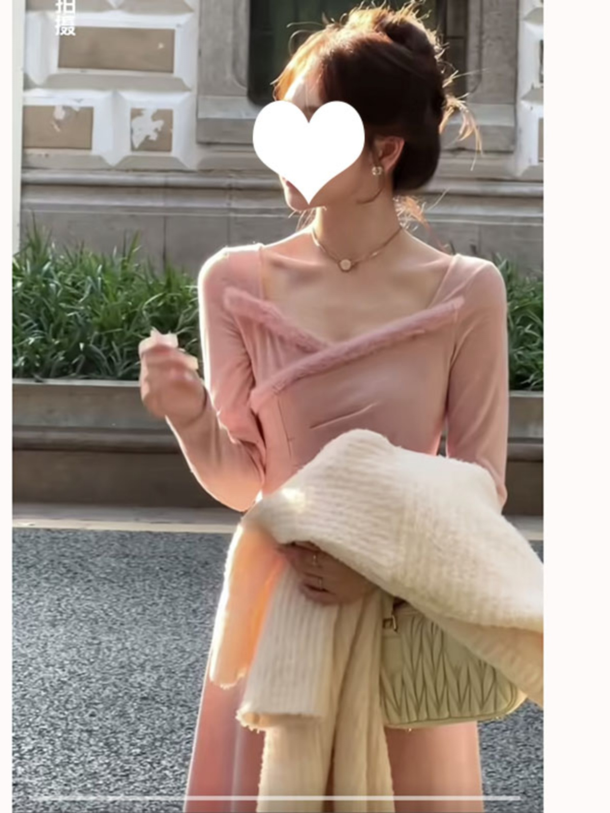 甜美氛圍感毛茸茸配大衣針織連衣裙女秋冬季溫柔氣質顯瘦收腰長裙