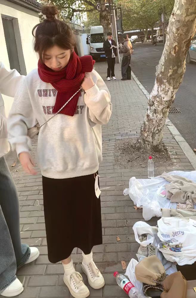 薄款華棉牛奶絲 加絨華棉銀狐絨 圓領印花衛衣女情侶質量