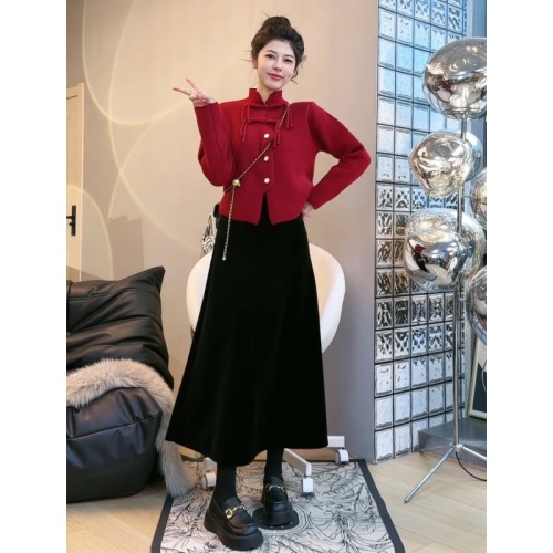 New Chinese style tassel button-down cardigan sweater with western style design  winter new