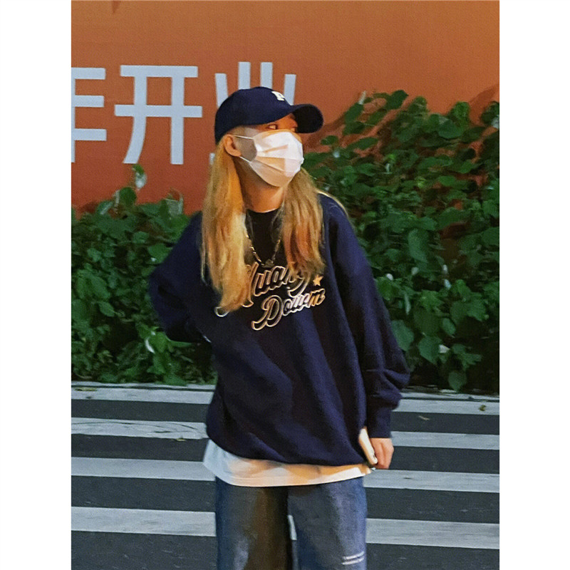 2023新款華棉複合薄款310克/加絨410克 秋冬裝衛衣女印花寬鬆大碼