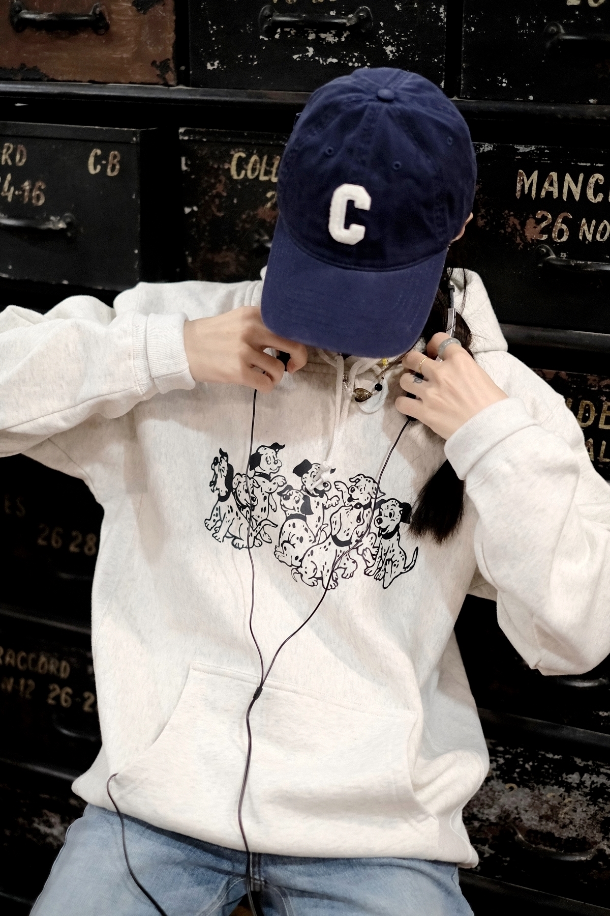 2023 New Loose Casual Chinese Cotton Composite Thin Section 310g/Fleece 410g Autumn and Winter Sweater Women's Print