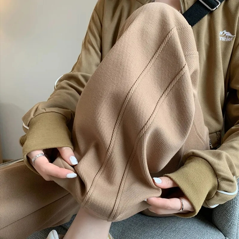 美式香蕉褲女2023春夏季新款高腰垂感寬鬆直筒休閒百搭闊腿運動褲