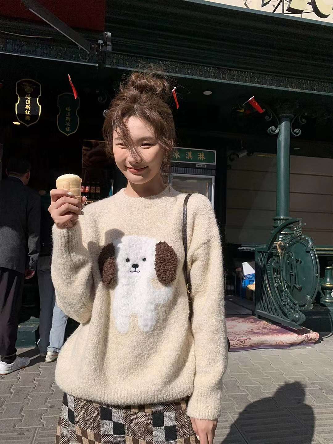 上衣長袖百搭時尚款簡約圓領套頭