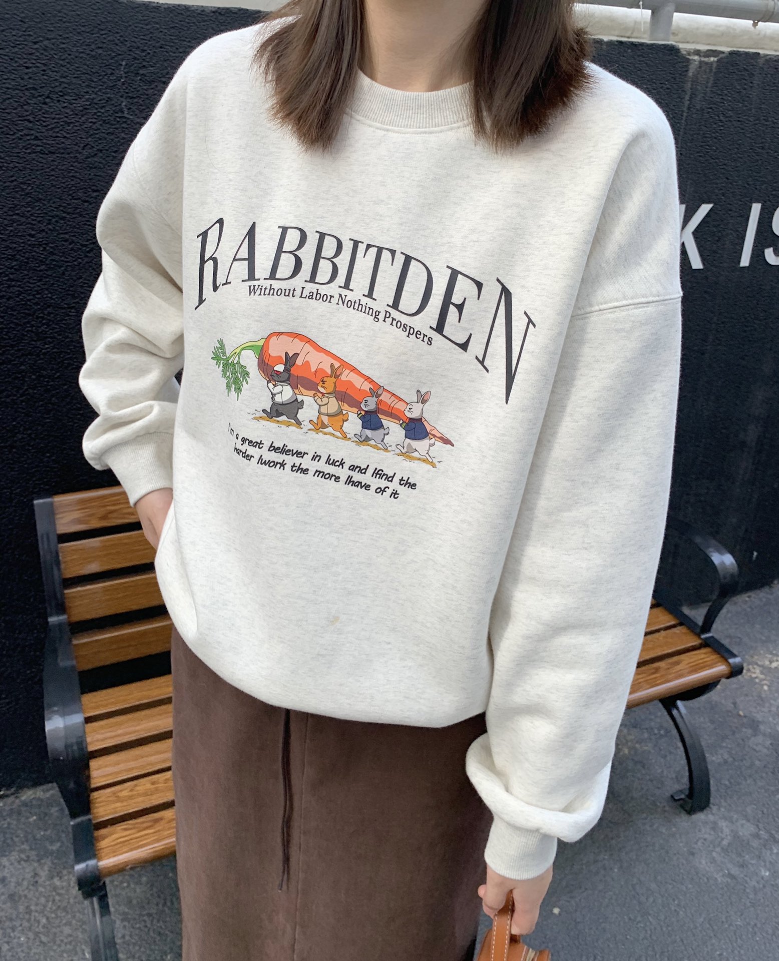 2023新款華棉複合薄款310克/加絨410克 秋冬裝衛衣女印花寬鬆大碼