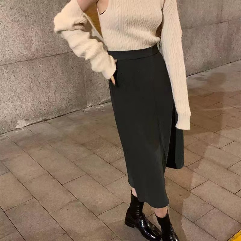 秋冬港味復古披肩高領毛衣設計感小眾背心外搭針織罩衫兩件套裝女