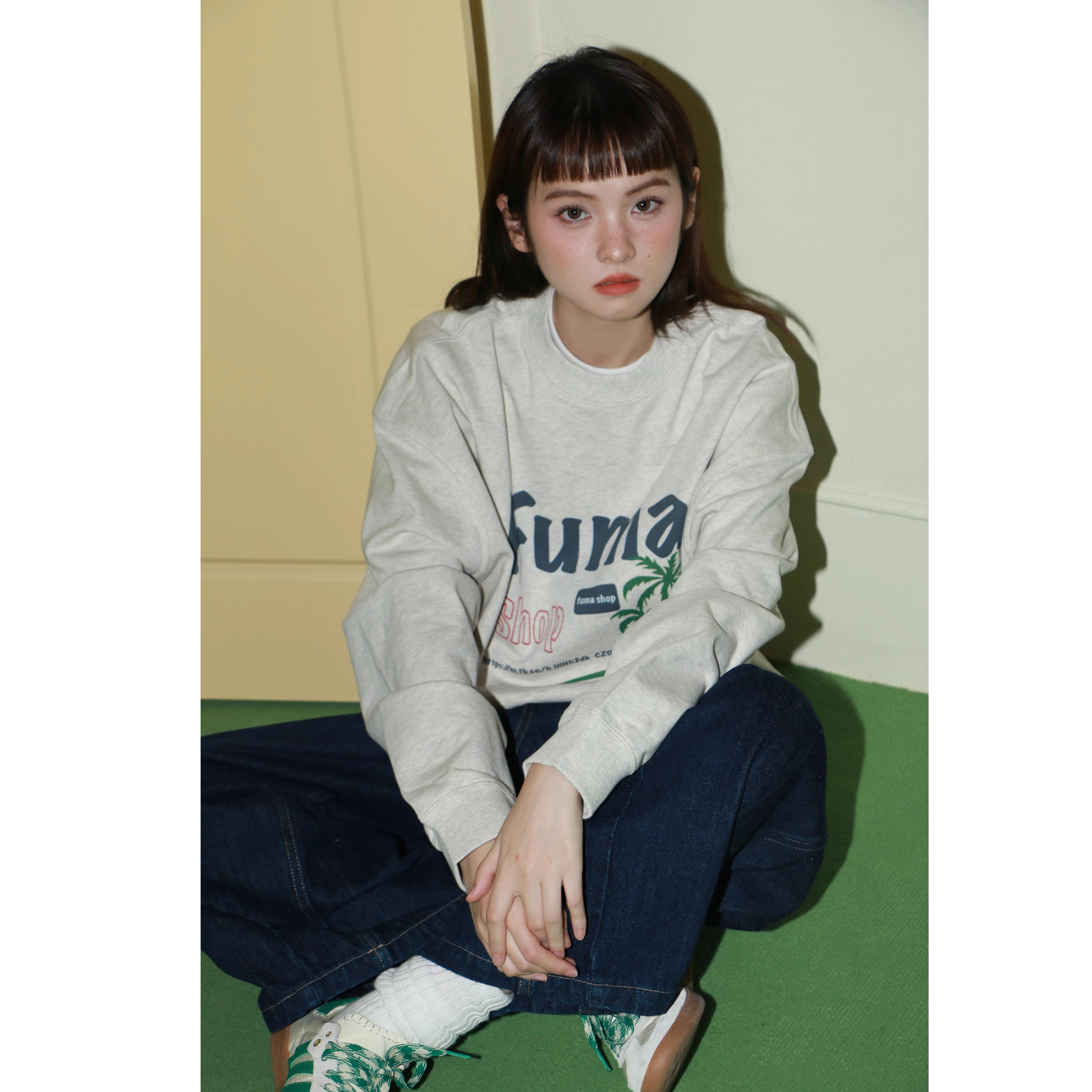 2023新款華棉複合薄款310克/加絨410克 秋冬裝衛衣女印花寬鬆大碼