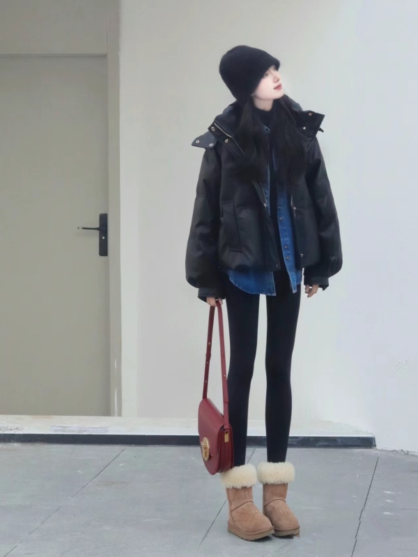 Internet celebrity, chic, fashionable, celebrity, denim shirt, cotton jacket, women's casual pantyhose three-piece suit