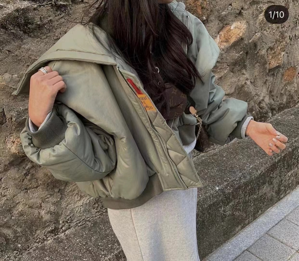 Korean ins influencer's same style versatile warm cotton jacket