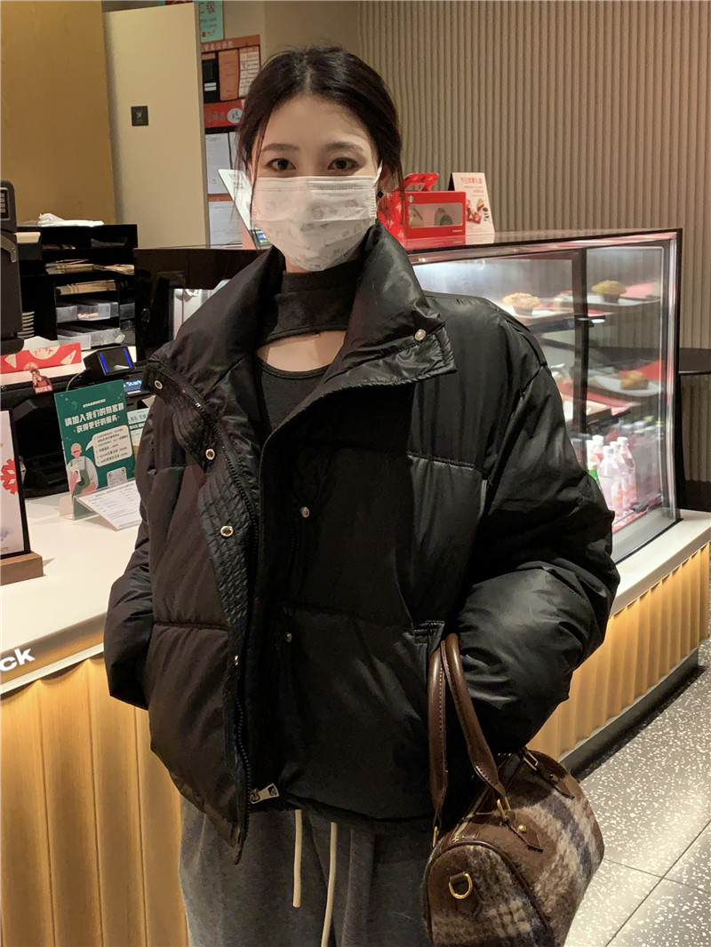 實拍短款顯瘦韓版寬鬆復古麵包服棉服