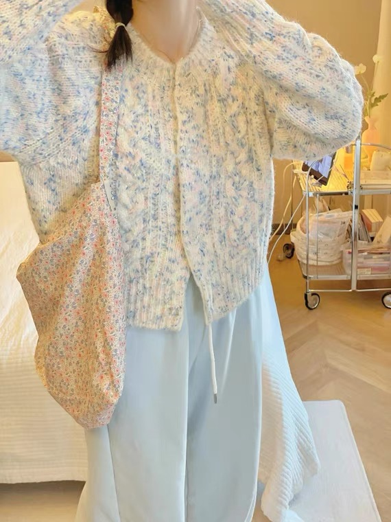 軟糯風毛衣短款氛圍感韓系chic別致上衣甜美奶乖聖誕款