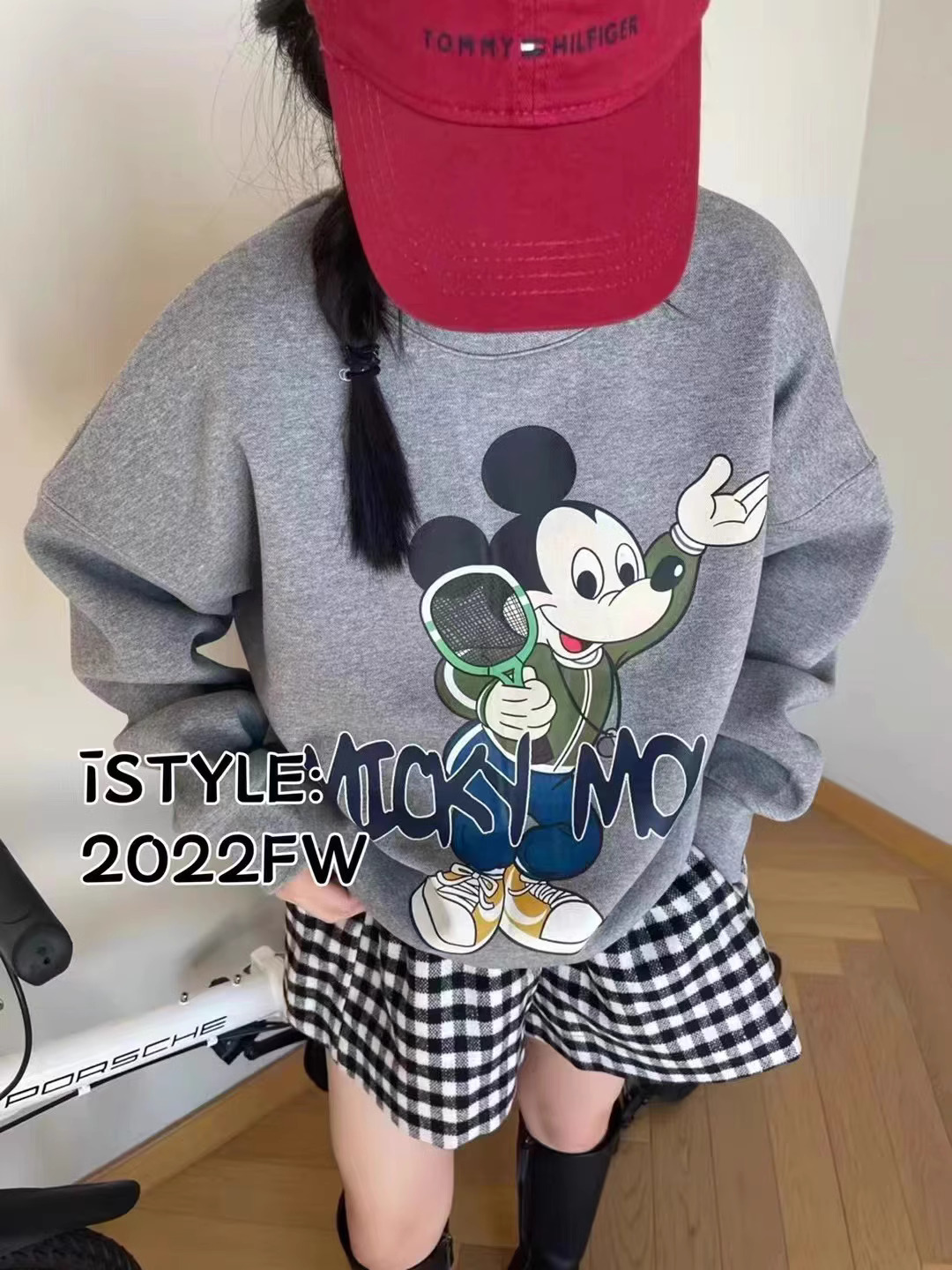 2023 New Chinese Cotton Composite Thin Style 310g/Fleece 410g Autumn and Winter Sweater Women's Printed Loose Large Size