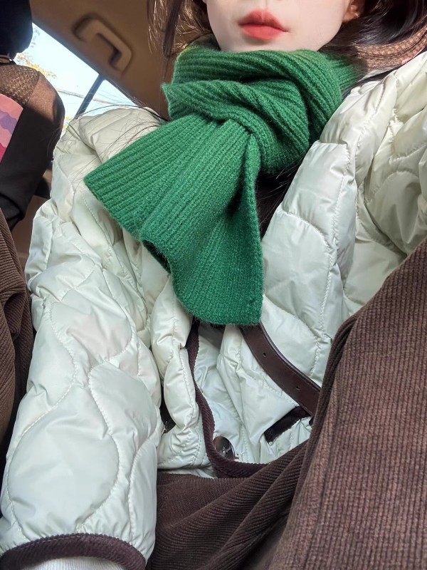 撞色設計感小眾菱格棉衣羽絨棉服外套女冬季棕色闊腿褲兩件套裝女