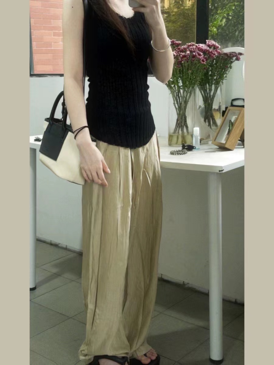 妒紗暗黑辣妹氣質顯瘦針織背心2023新款遮副乳性感內搭上衣外穿