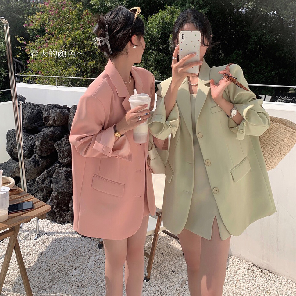 Small suit jacket 2024 spring and autumn Korean version new Korean version street style suspender skirt two-piece set
