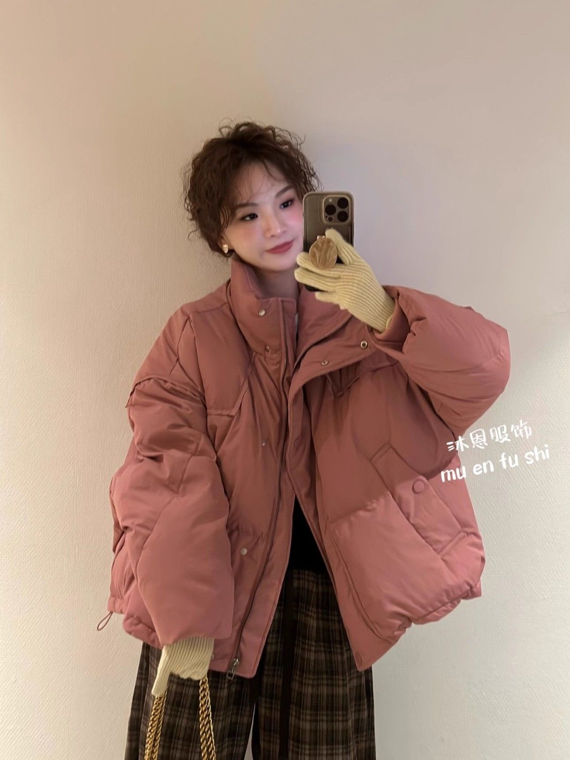 European stand-up collar splicing design loose and slim cotton coat 2023 winter fashion new bread coat jacket for women