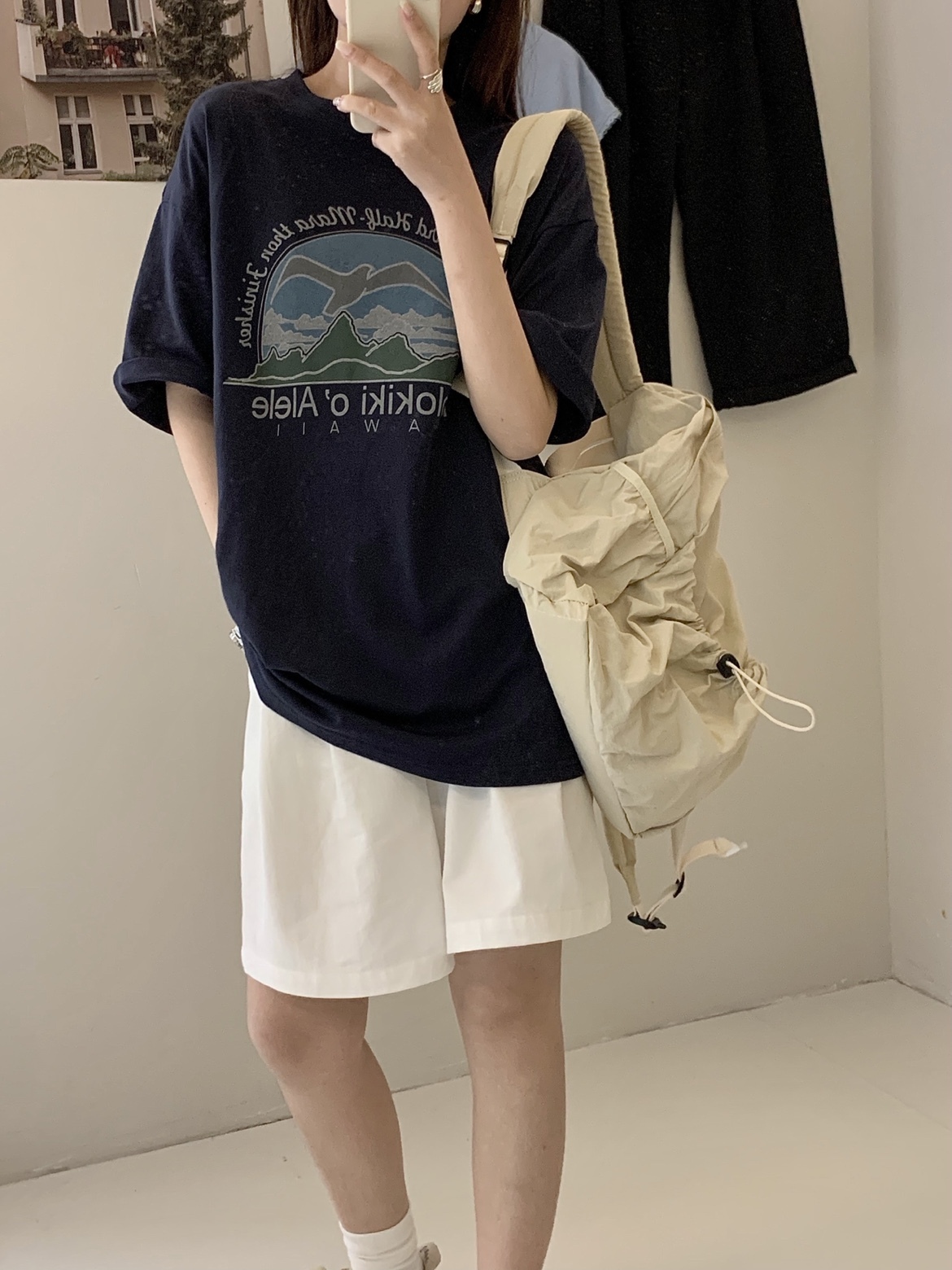 官圖 重磅/精梳純棉 後包領 有縫邊 S-XXXL 夏裝短袖T恤女