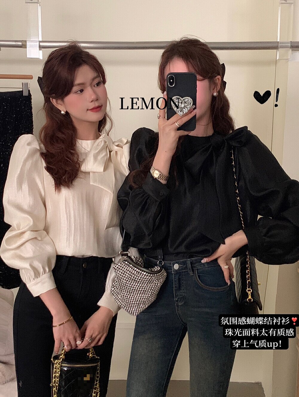 THE LEMON檸檬綠茶法式氛圍感蝴蝶結小衫女氣質設計感長袖襯衫