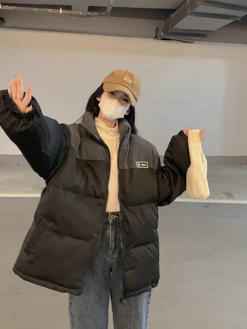 Actual shot ~ Three standards together ~ Maillard corduroy retro stitching contrasting color thickened loose oversize jacket