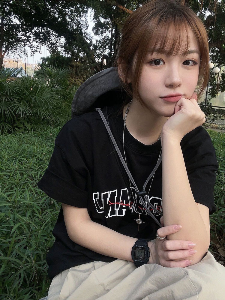 官圖 重磅/精梳純棉 後包領 有縫邊 S-XXXL 夏裝短袖T恤女