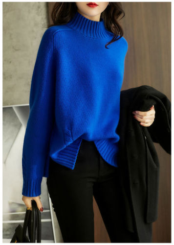 Golden ratio cashmere/wool pampering slimming stick knitted sweater