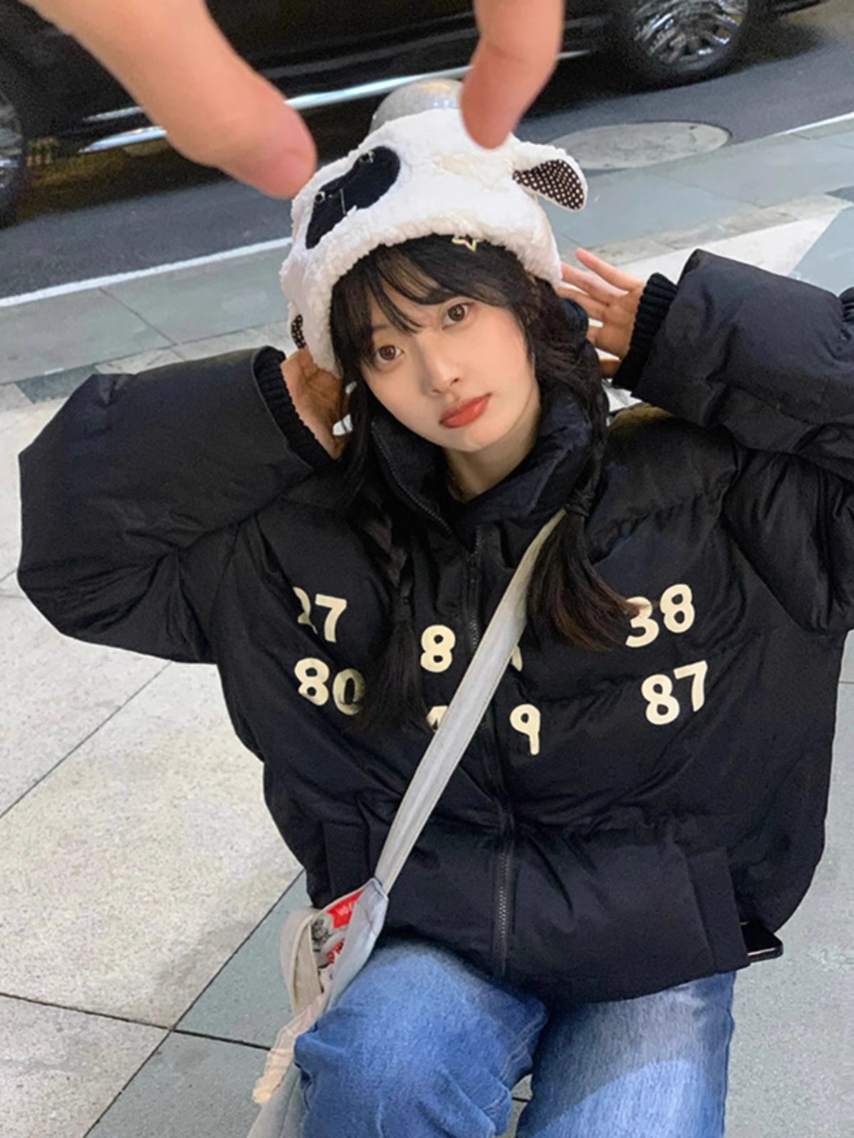 High-quality hand-stuffed cotton thickened winter new cotton loose printed cotton coat and bread coat for women