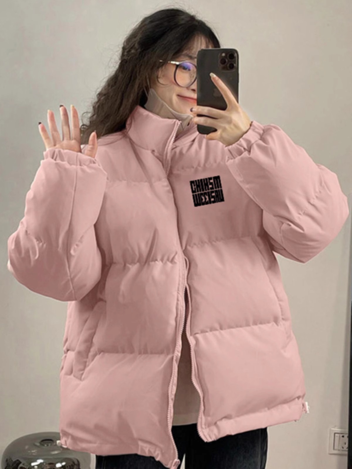High-quality hand-stuffed cotton thickened winter new cotton loose printed cotton coat and bread coat for women