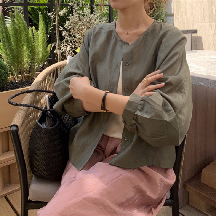 2024 Spring Clothing South Korea Dongdaemun Versatile Thin Loose Temperament Casual Short Jacket New Style for Women