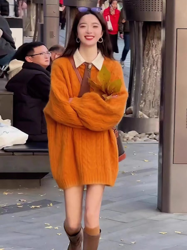 毛衣女秋冬季保暖今年流行漂亮小眾別致絕美上衣法式美拉德針織衫
