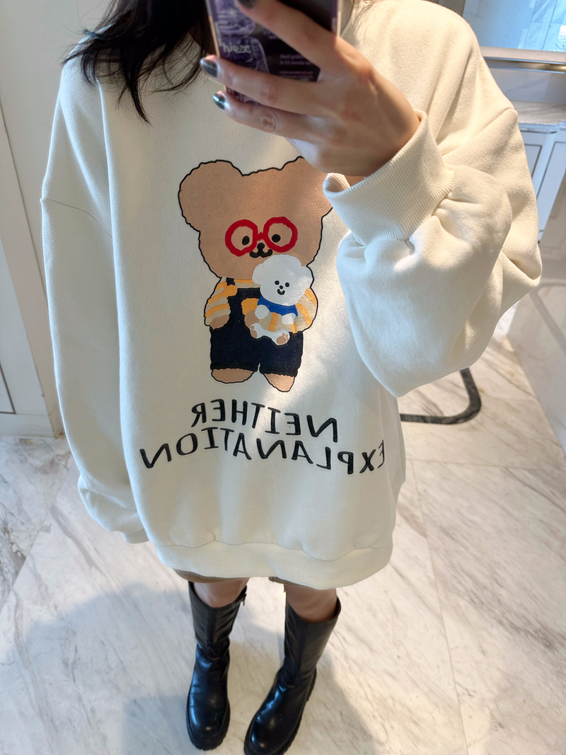 Official photo plus velvet 250g / David's round neck autumn and winter sweatshirt for women plus velvet