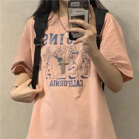 短袖t恤女寬鬆韓版ins潮2023春夏季新款中長款半袖上衣ins潮
