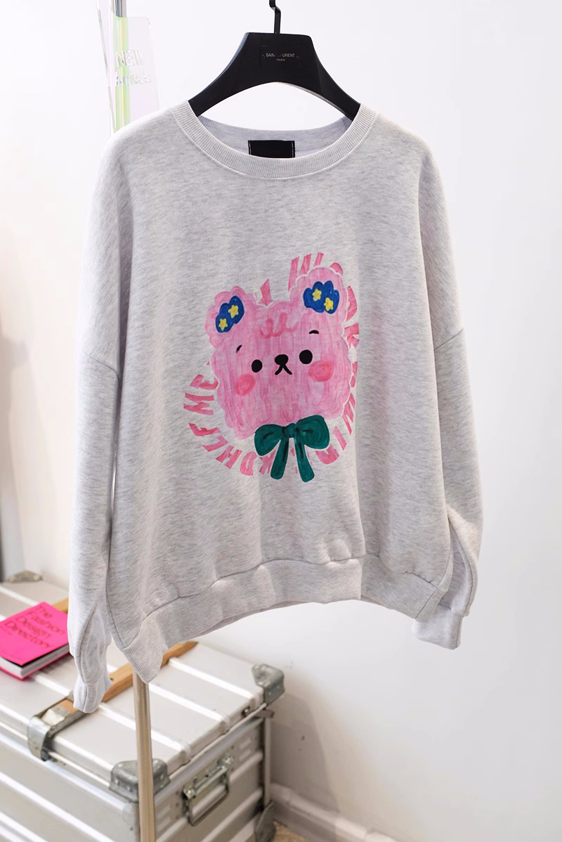 Official photo plus velvet 250g / David's round neck autumn and winter sweatshirt for women plus velvet