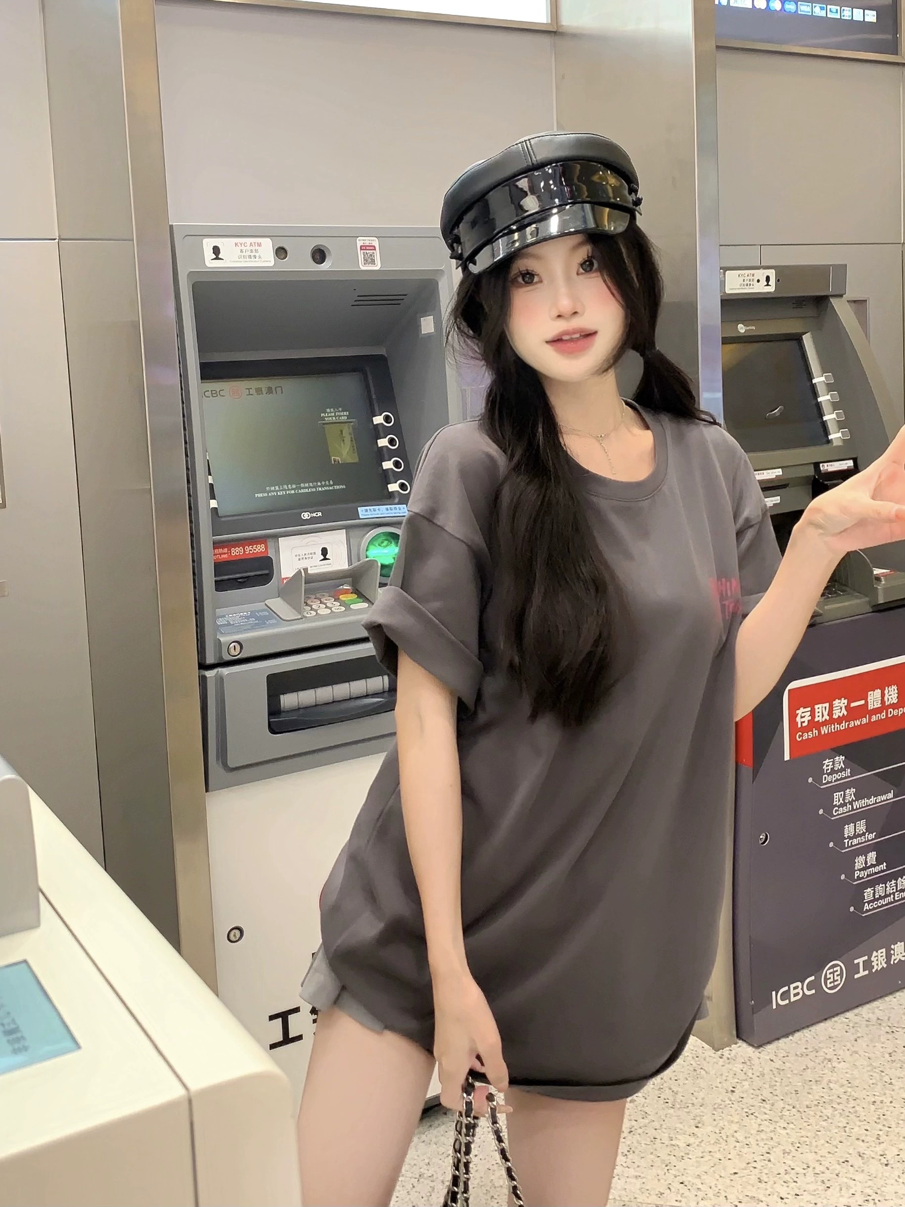 官圖 重磅/精梳純棉 後包領 有縫邊 S-XXXL 夏裝短袖T恤女